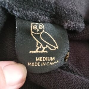 OVO DRAKE'S OCTOBER'S VERY OWN  HEAVYWEIGHT FLEECE ATHLETIC SHORTS BLACK